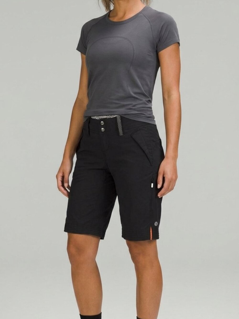 Lululemon Rare Vintage Ride On City Black Bermuda Shorts